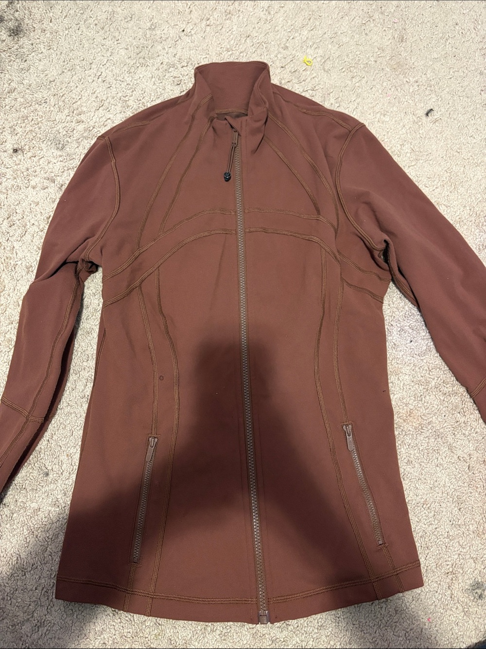 lululemon athletica Chocolate Brown Full-Zip Bomber Jacket